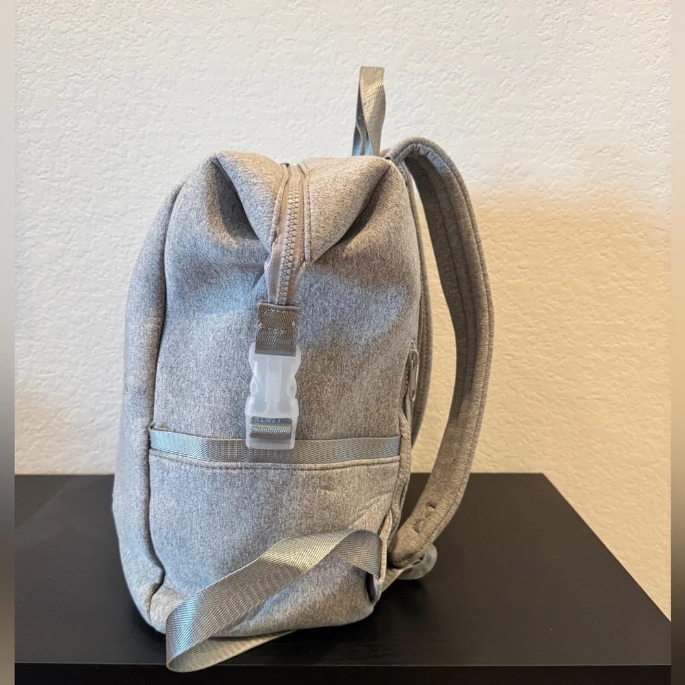 Heather Grey Neoprene Diaper Backpack | Dagne Dover Indi Style Travel Bag - Picture 3 of 10